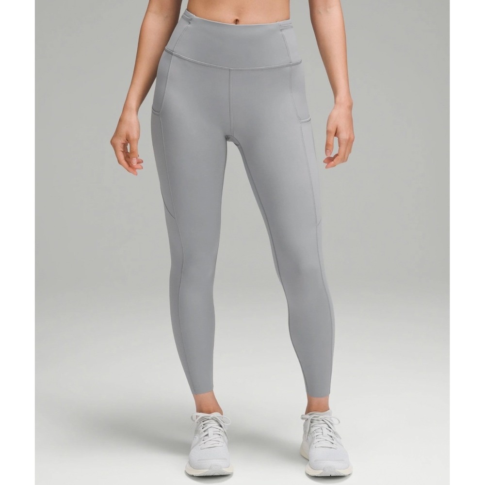Lululemon Fast and Free High Rise Tight 25 Women‎ 10 Rhino Grey Athleisure Gym